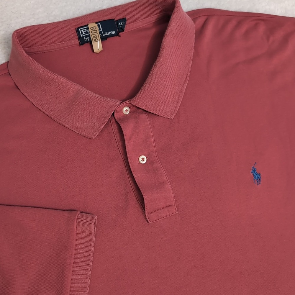 Ralph Lauren POLO Short Sleeve Shirt Men's 4XB Pink Soft Cotton